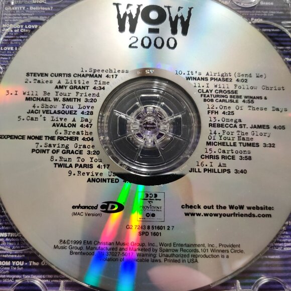 WOW 2000 The Years 30 Top Christian Artists Songs 2 CD Various Artists Worship - Picture 2 of 5